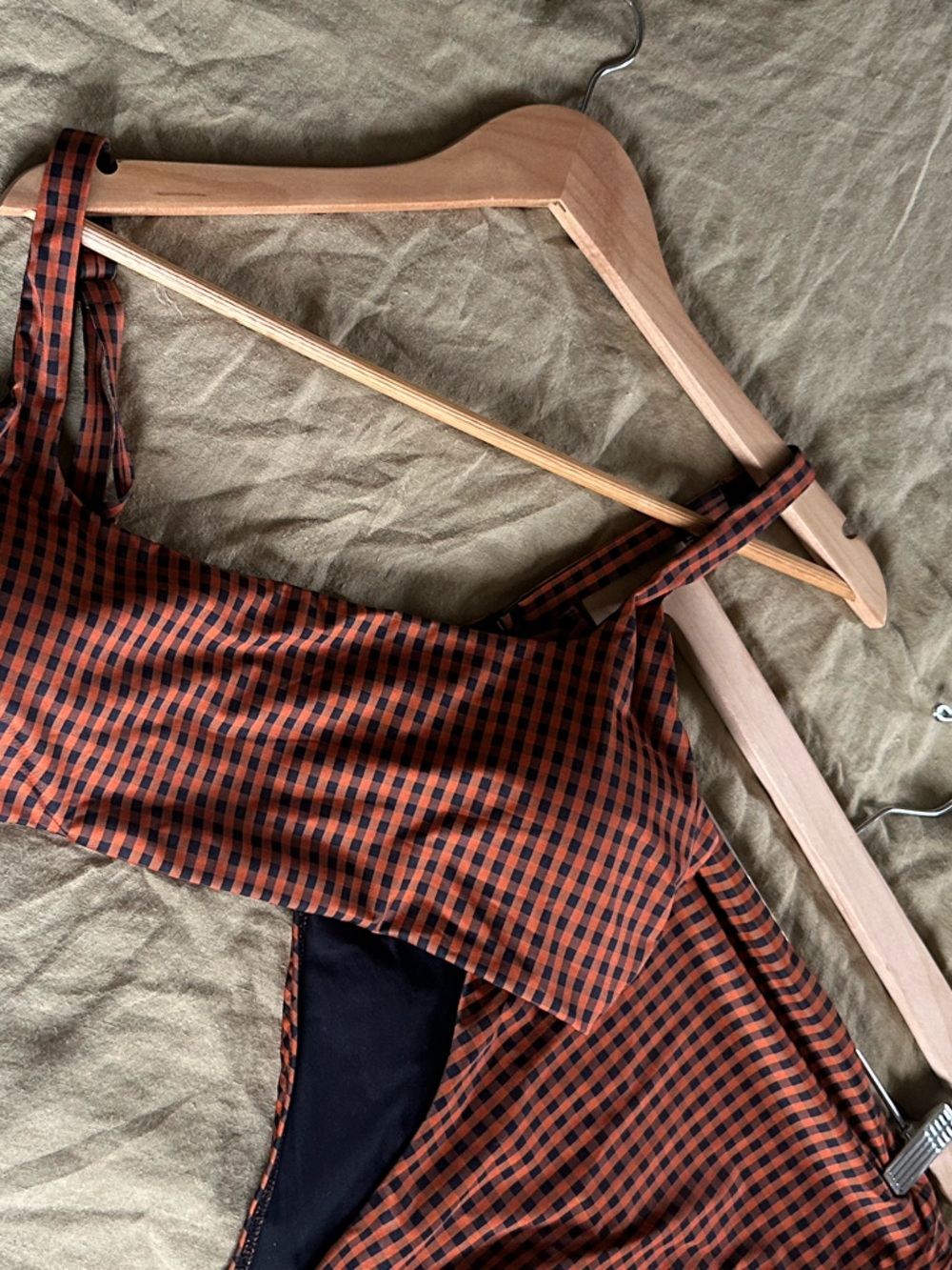 Everlane Gingham High-Waist Bikini Swimsuit Set